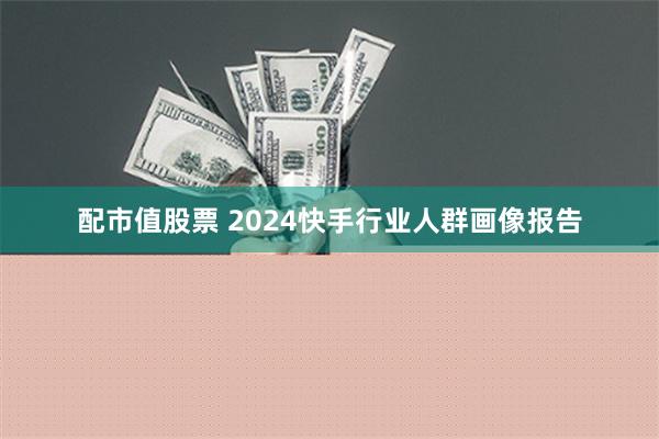 配市值股票 2024快手行业人群画像报告