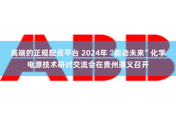 高端的正规配资平台 2024年“能动未来”化学电源技术研讨交流会在贵州遵义召开