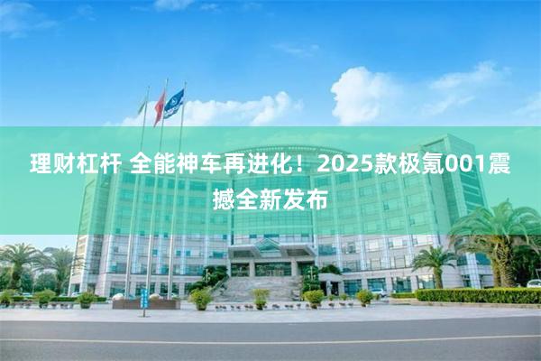 理财杠杆 全能神车再进化！2025款极氪001震撼全新发布