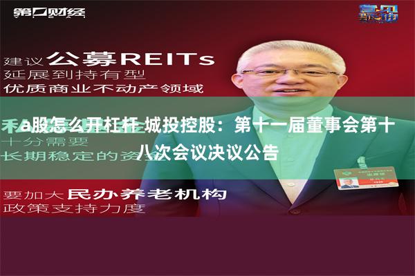 a股怎么开杠杆 城投控股：第十一届董事会第十八次会议决议公告