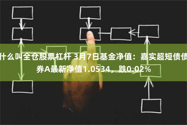 什么叫全仓股票杠杆 3月7日基金净值：嘉实超短债债券A最新净值1.0534，跌0.02%